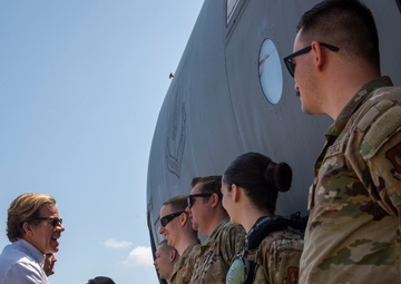 CODEL representatives engage with USAFE-AFAFRICA members, mission