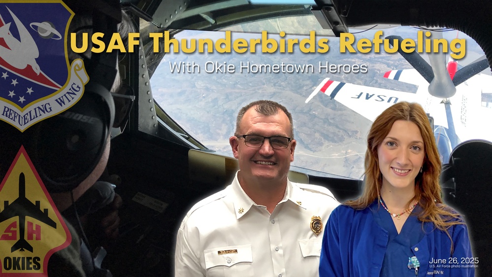 USAF Thunderbirds Refueling Flight With Hometown Heroes