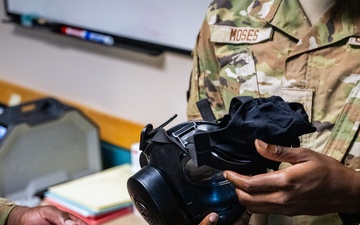 Reinforcing Readiness   with M-50 Gas Mask