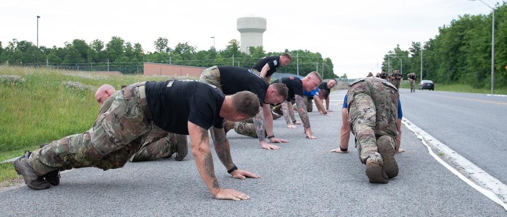 Soldiers Complete the Atkins Climb Event of the Maj. Gen. Lloyd E. Jones Ruck Challenge