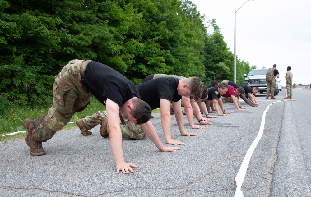 Soldiers Complete the Atkins Climb Event of the Maj. Gen. Lloyd E. Jones Ruck Challenge