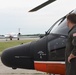 DHS Secretary Kristi Noem meets Coast Guard Air Station Detroit personnel for area flight in Detroit