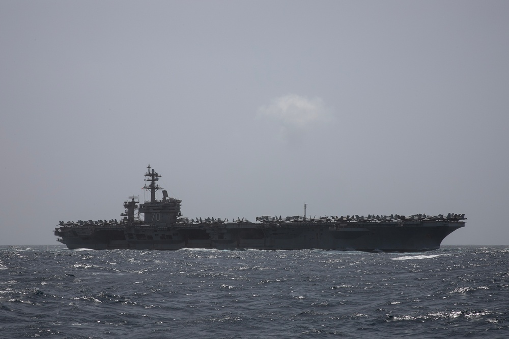 USS Wayne E. Meyer conducts operations in the U.S. Central Command area of responsibility as part of the Carl Vinson Carrier Strike Group