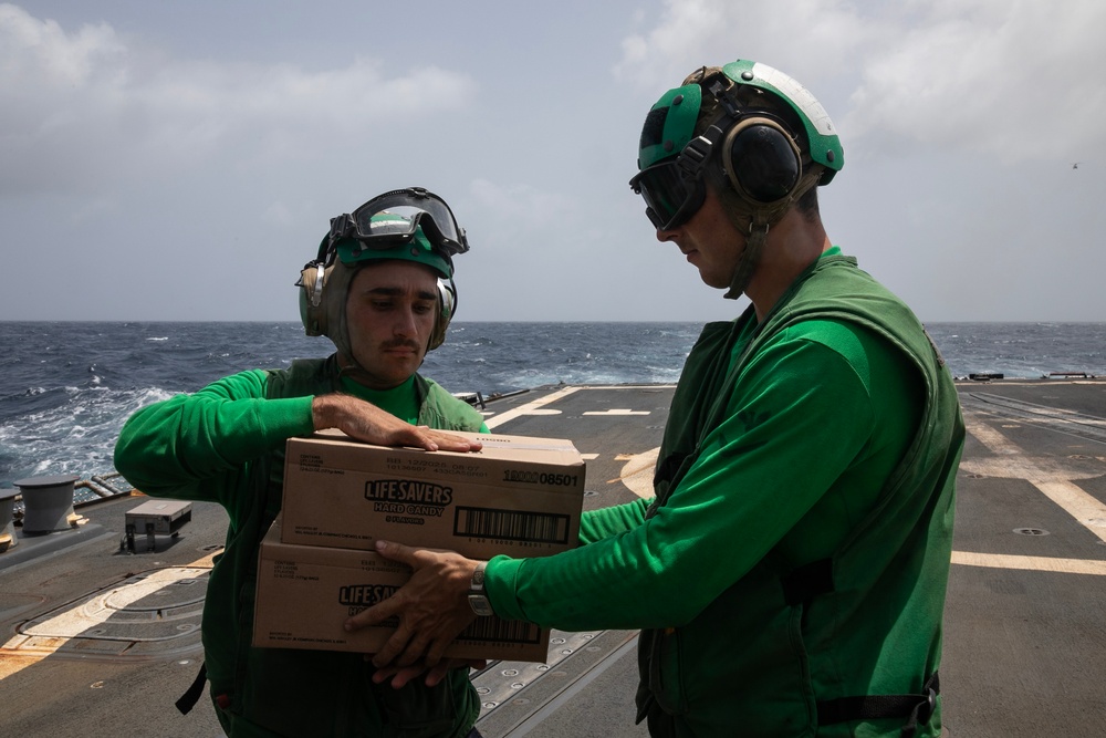 USS Wayne E. Meyer conducts operations in the U.S. Central Command area of responsibility as part of the Carl Vinson Carrier Strike Group