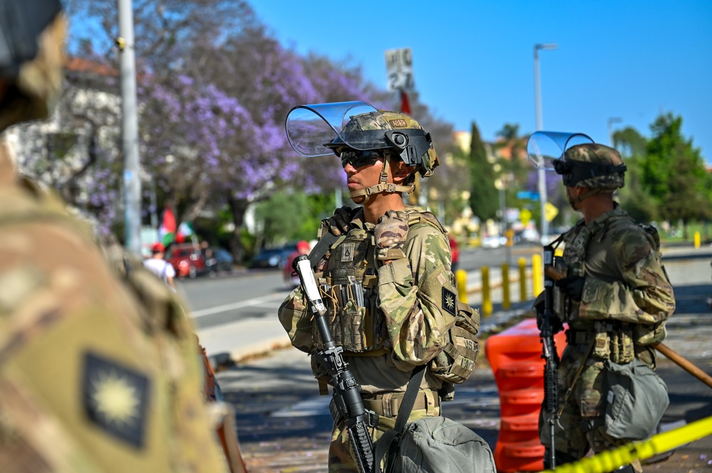 California National Guard Soldiers support federal security mission in Los Angeles