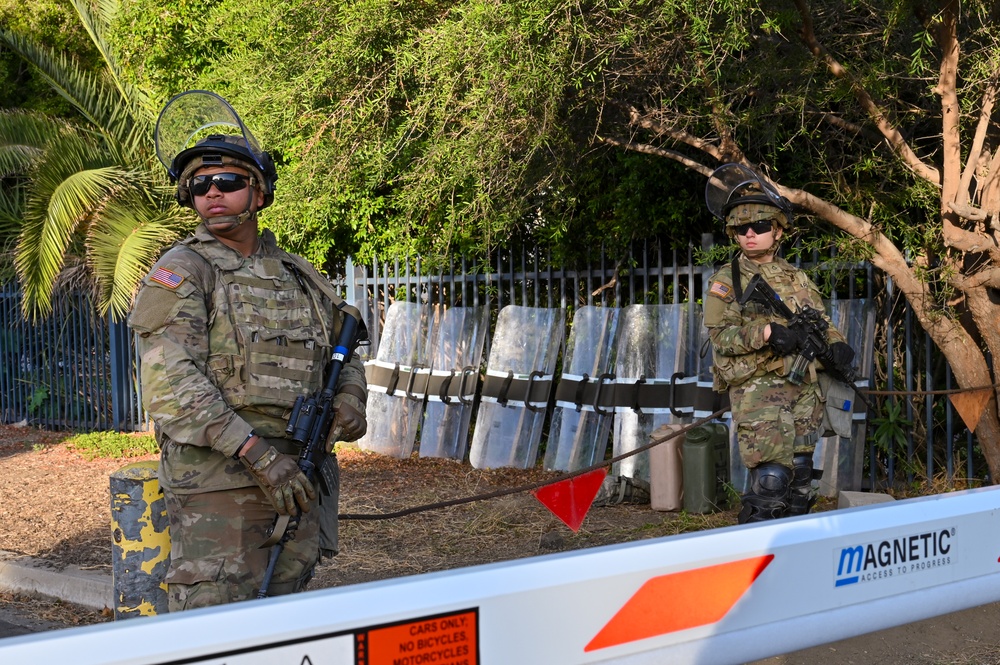California National Guard Soldiers support federal security mission in Los Angeles