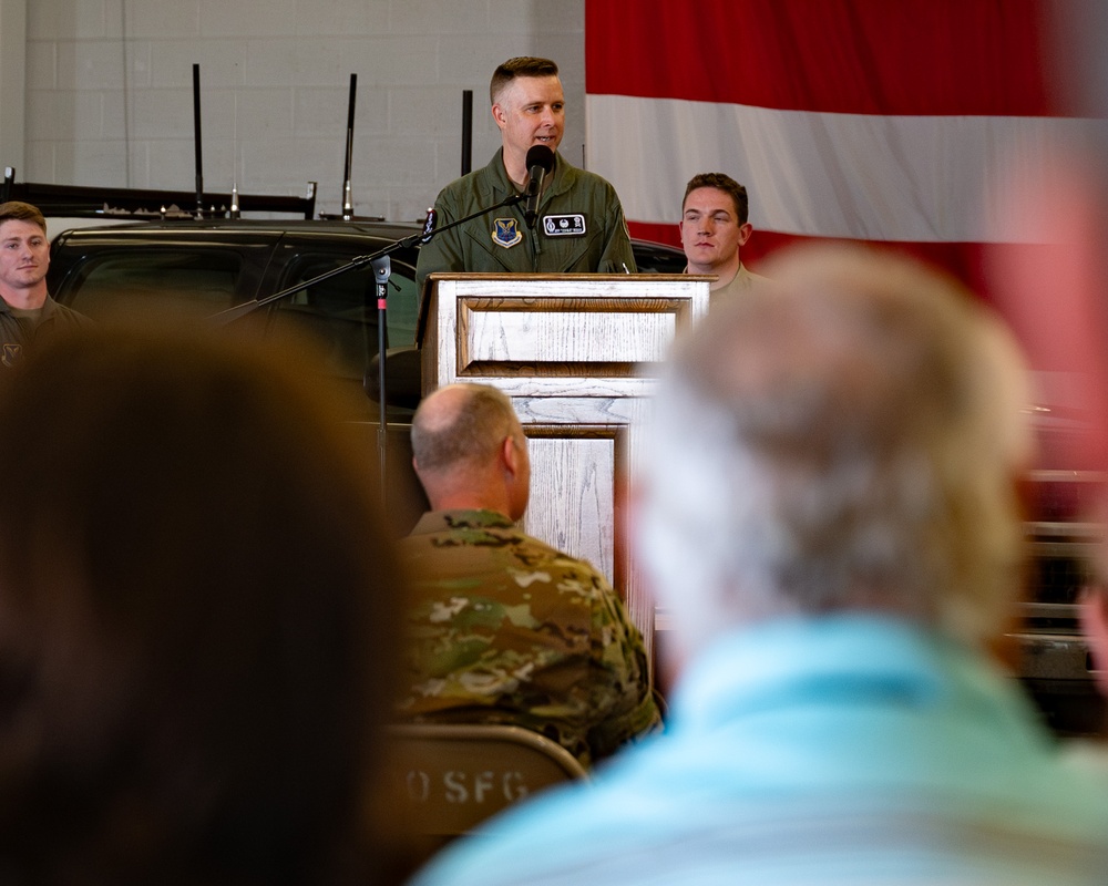 The 321st Missile Squadron change of command ceremony
