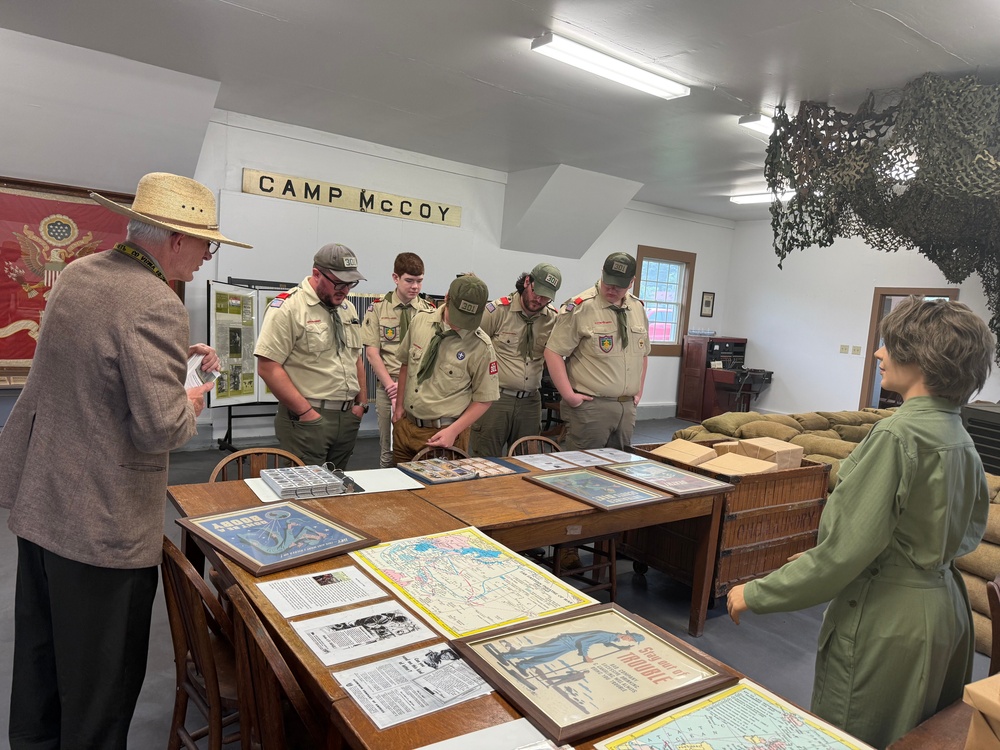 Indiana Boy Scout Troop visits Fort McCoy Commemorative Area; learns about Army, Fort McCoy history