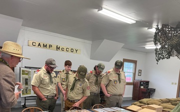 Indiana Boy Scout Troop visits Fort McCoy Commemorative Area; learns about Army, Fort McCoy history