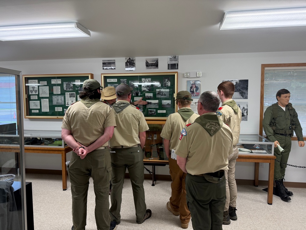 Indiana Boy Scout Troop visits Fort McCoy Commemorative Area; learns about Army, Fort McCoy history
