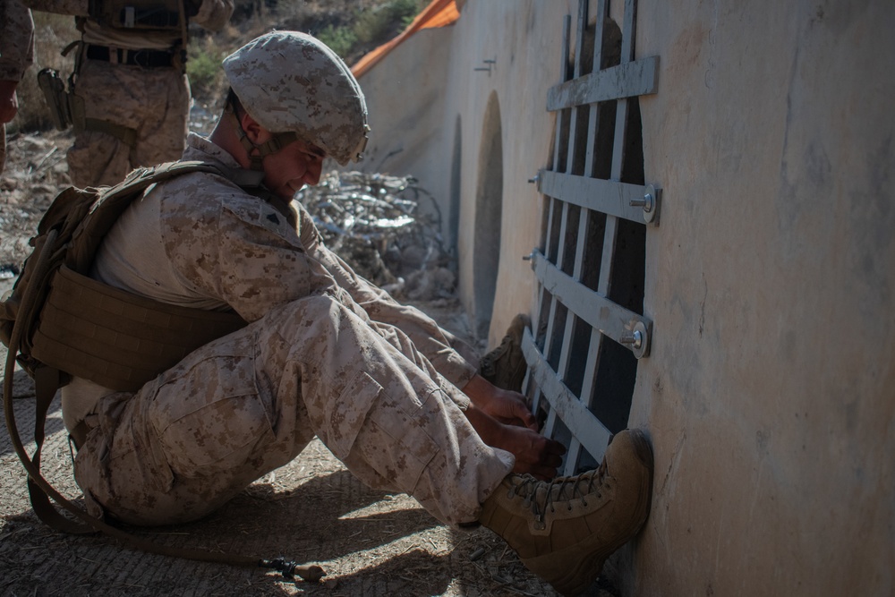 U.S. Marines emplace new obstacle along southern border
