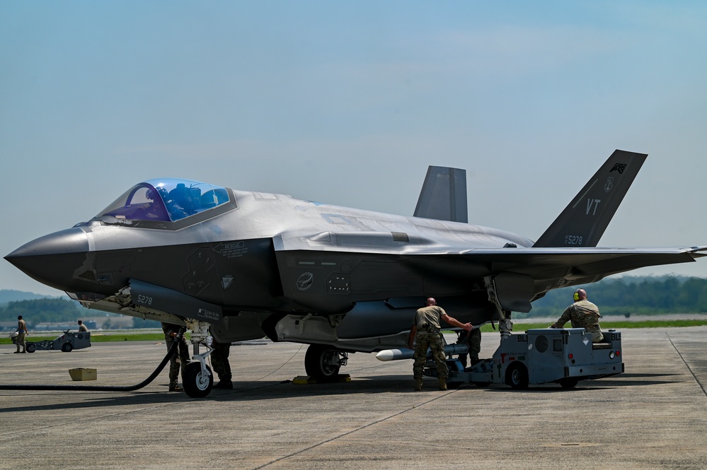 Expanding Joint Integrated Capabilities: 158th Fighter Wing, 104th Fighter Wing, 439th Airlift Wing, and 103rd Airlift Wing Execute Rapid Rearming and Refueling Exercises
