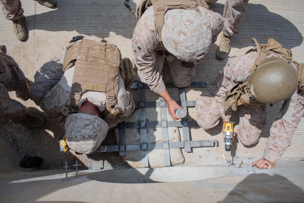 U.S. Marines emplace new obstacle along southern border
