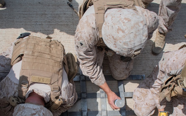 U.S. Marines emplace new obstacle along southern border