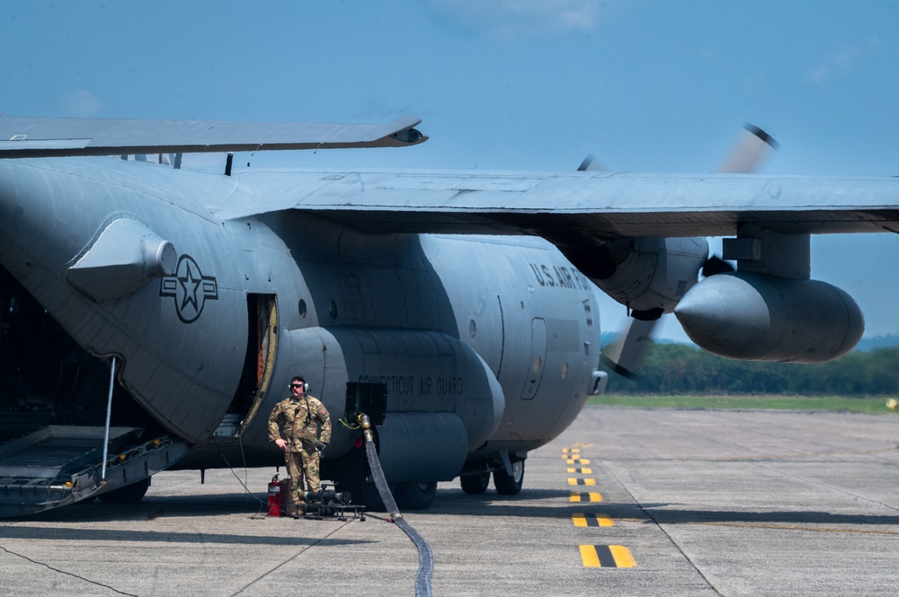 Expanding Joint Integrated Capabilities: 158th Fighter Wing, 104th Fighter Wing, and 103rd Airlift Wing Execute Rapid Rearming and Refueling Exercises