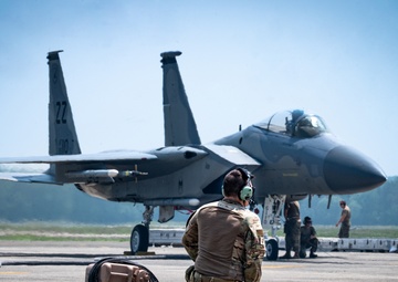 Expanding Joint Integrated Capabilities: 158th Fighter Wing, 104th Fighter Wing, and 103rd Airlift Wing Execute Rapid Rearming and Refueling Exercises