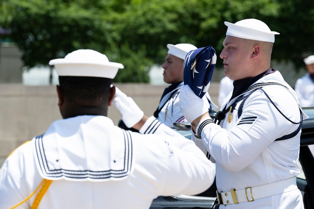 Military Funeral Honors are Conducted for U.S. Navy Signalman 3rd Class Carl Felton