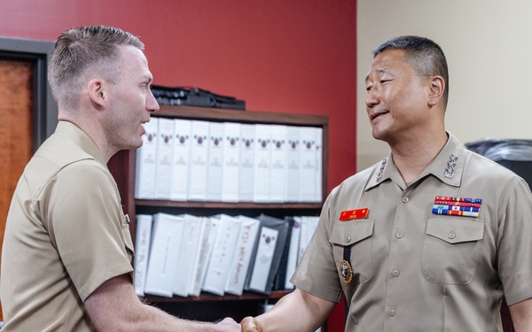 Republic of Korea Marines visit RS Frederick