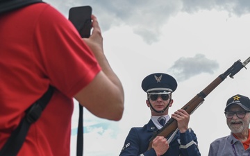 USAF Honor Guard Drill Team performs for Honor Flight Chicago veterans