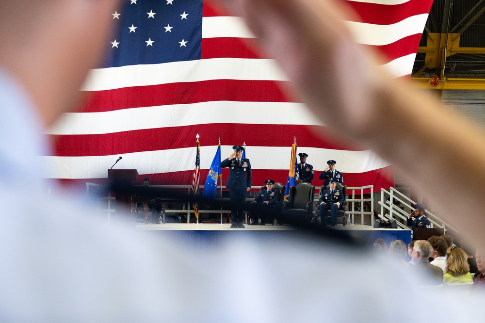 375th Air Mobility Wing welcomes new commander, command chief