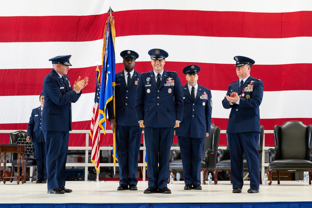 375th Air Mobility Wing welcomes new commander, command chief