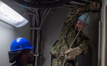Ronald Reagan Sailors Conduct Maintenance