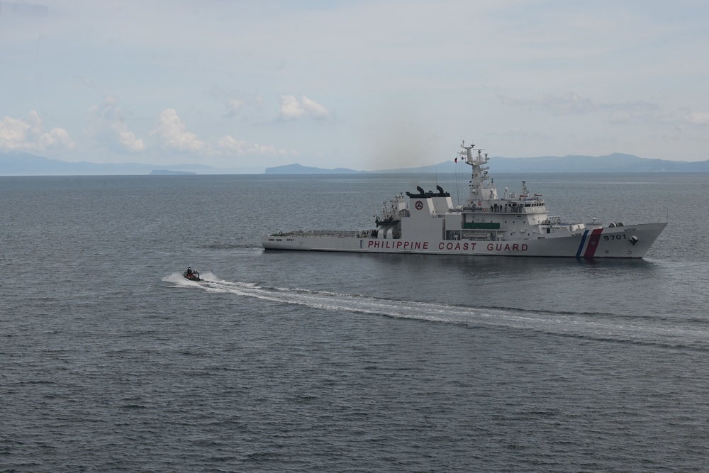 USCG Cutter Stratton (WMSL 752) conducts trilateral engagements with Japan Coast Guard and Philippine Coast Guard in Kagoshima, Japan