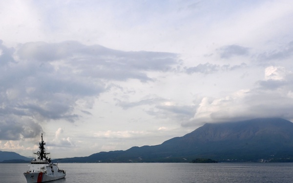 USCG Cutter Stratton (WMSL 752) conducts trilateral engagements with Japan Coast Guard and Philippine Coast Guard in Kagoshima, Japan