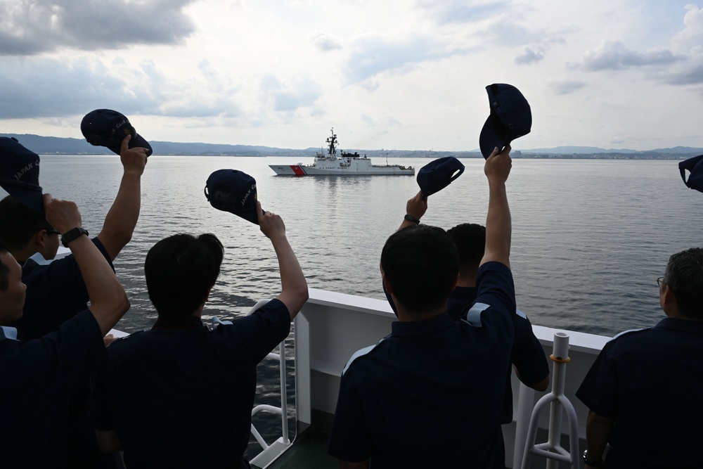 USCG Cutter Stratton (WMSL 752) conducts trilateral engagements with Japan Coast Guard and Philippine Coast Guard in Kagoshima, Japan