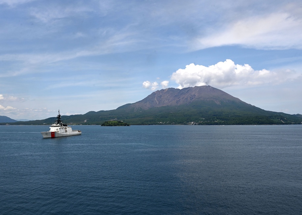 USCG Cutter Stratton (WMSL 752) conducts trilateral engagements with Japan Coast Guard and Philippine Coast Guard in Kagoshima, Japan