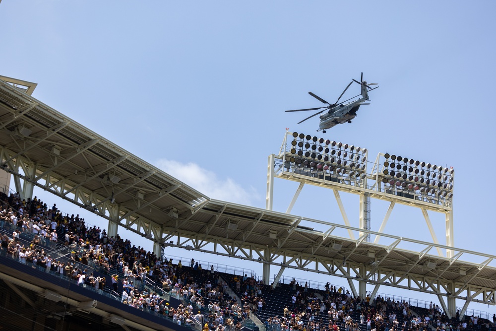 3rd MAW San Diego Padres flyover and Salute to Service