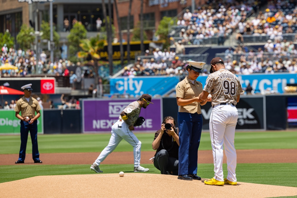3rd MAW San Diego Padres flyover and Salute to Service
