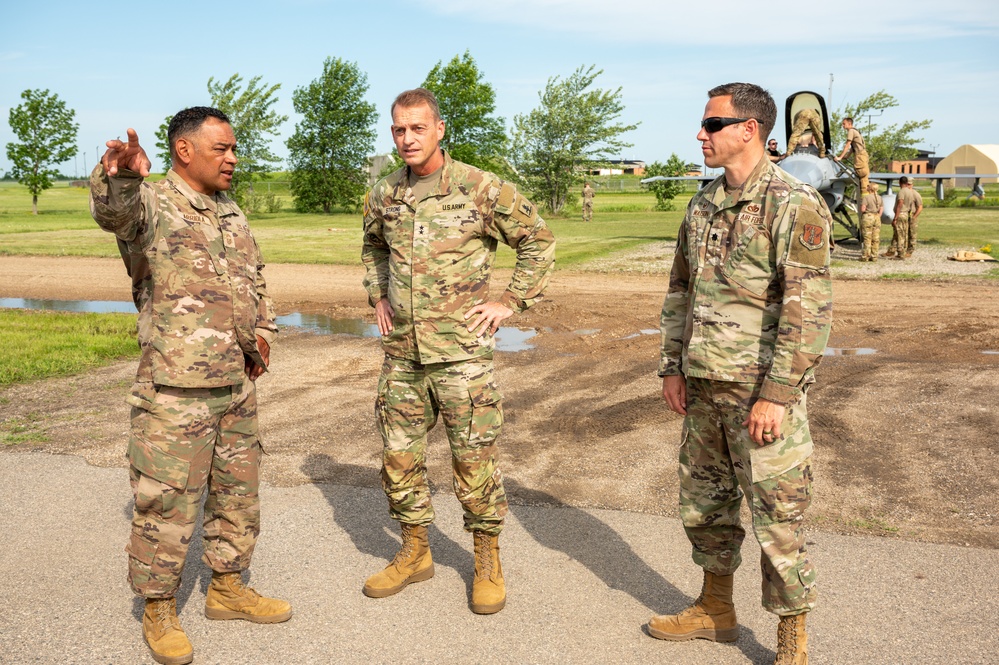 Nebraska National Guard Leadership Visits 155th Civil Engineers While Training