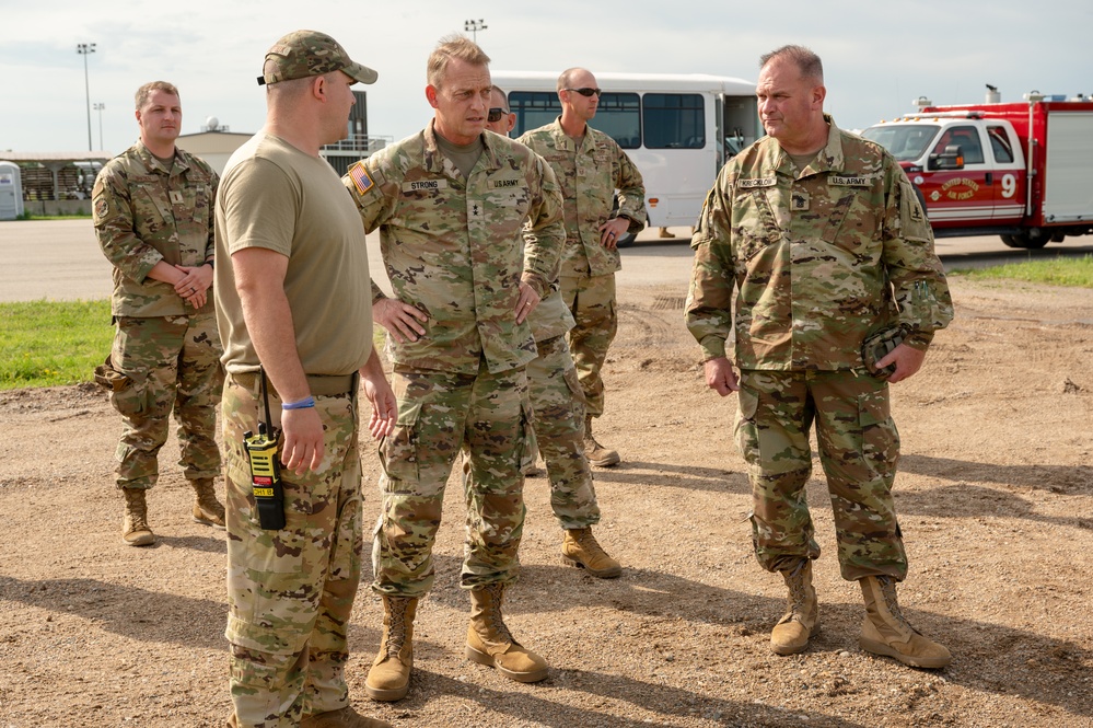Nebraska National Guard Leadership Visits 155th Civil Engineers While Training