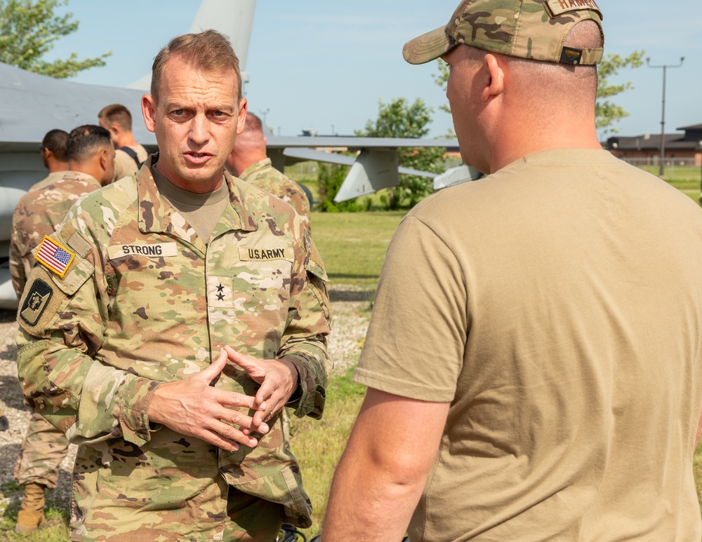 Nebraska National Guard Leadership Visits 155th Civil Engineers While Training