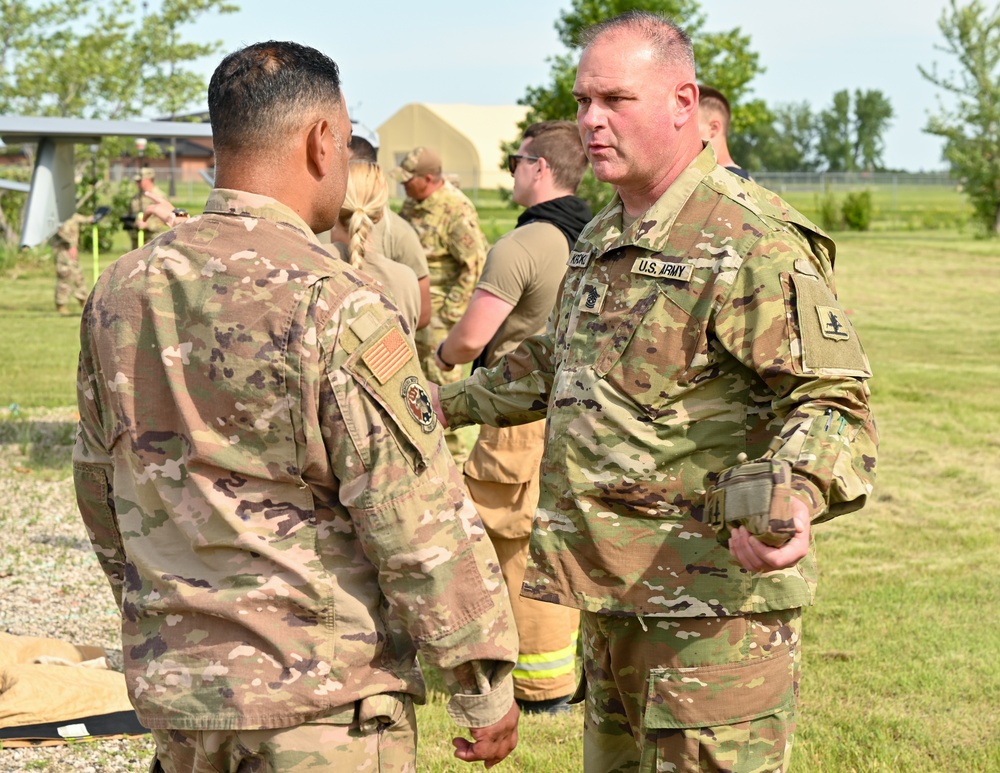 Nebraska National Guard Leadership Visits 155th Civil Engineers While Training