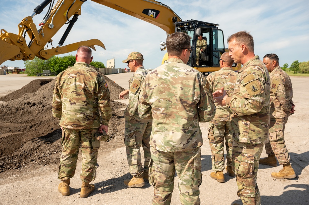 Nebraska National Guard Leadership Visits 155th Civil Engineers While Training