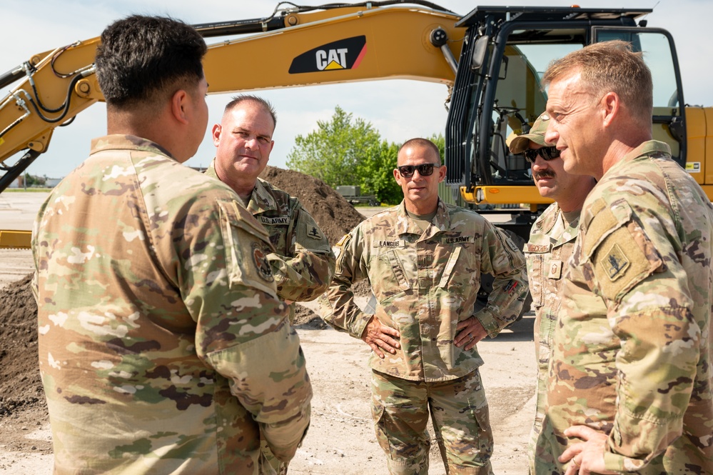 Nebraska National Guard Leadership Visits 155th Civil Engineers While Training
