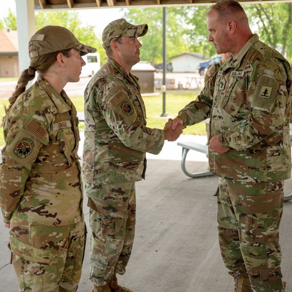 Nebraska National Guard Leadership Visits 155th Civil Engineers While Training