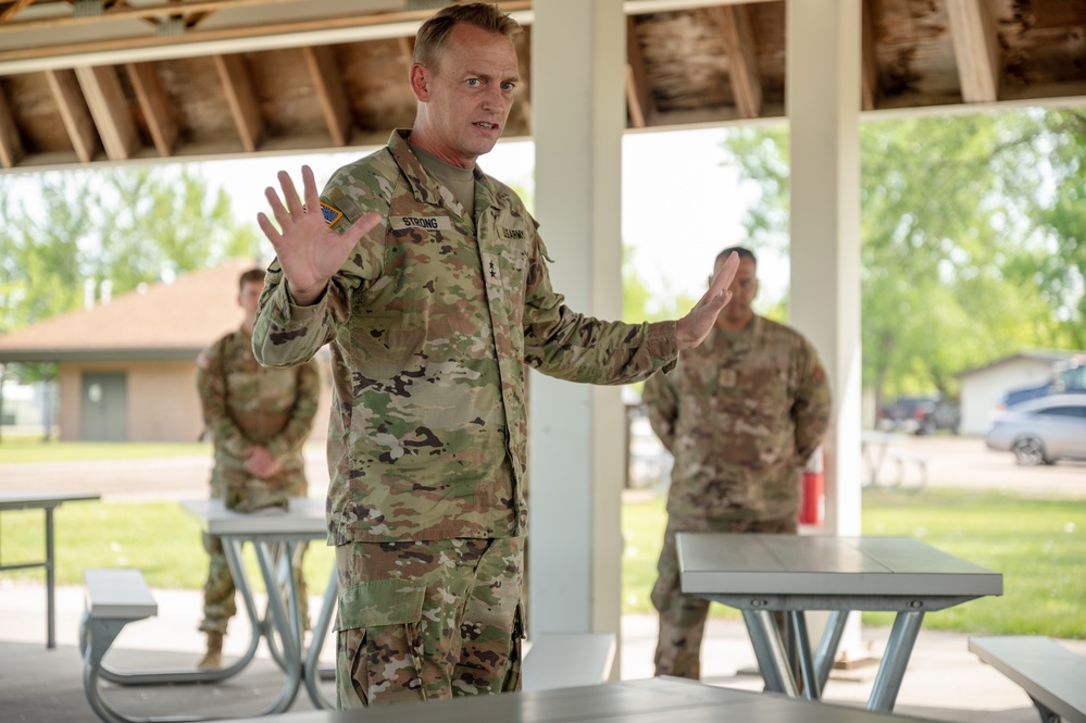 Nebraska National Guard Leadership Visits 155th Civil Engineers While Training