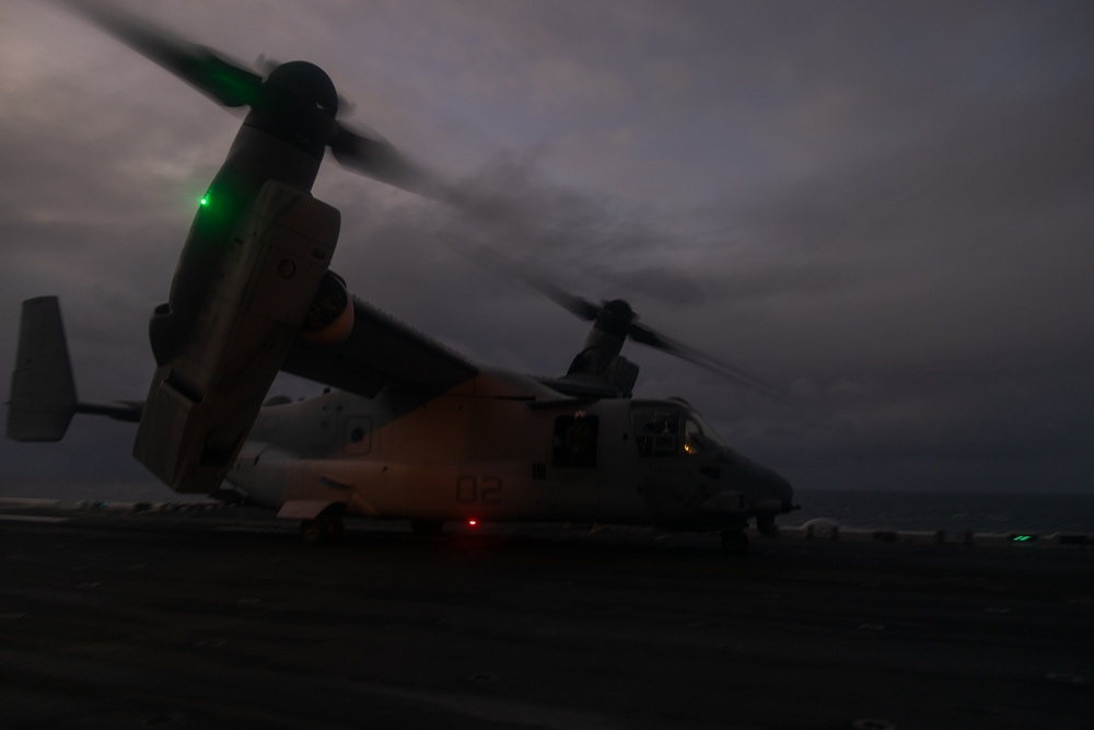 31st MEU | USS America conducts rapid flight operations