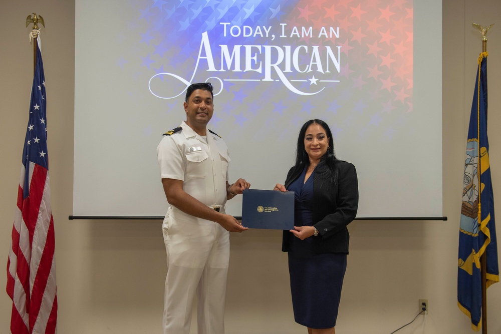 RLSO WESTPAC Hosts Naturalization Ceremony Aboard CFAY