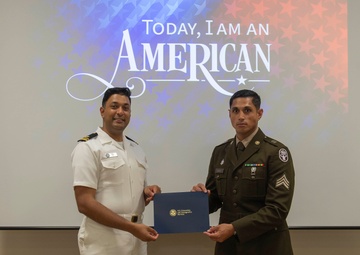 RLSO WESTPAC Hosts Naturalization Ceremony Aboard CFAY
