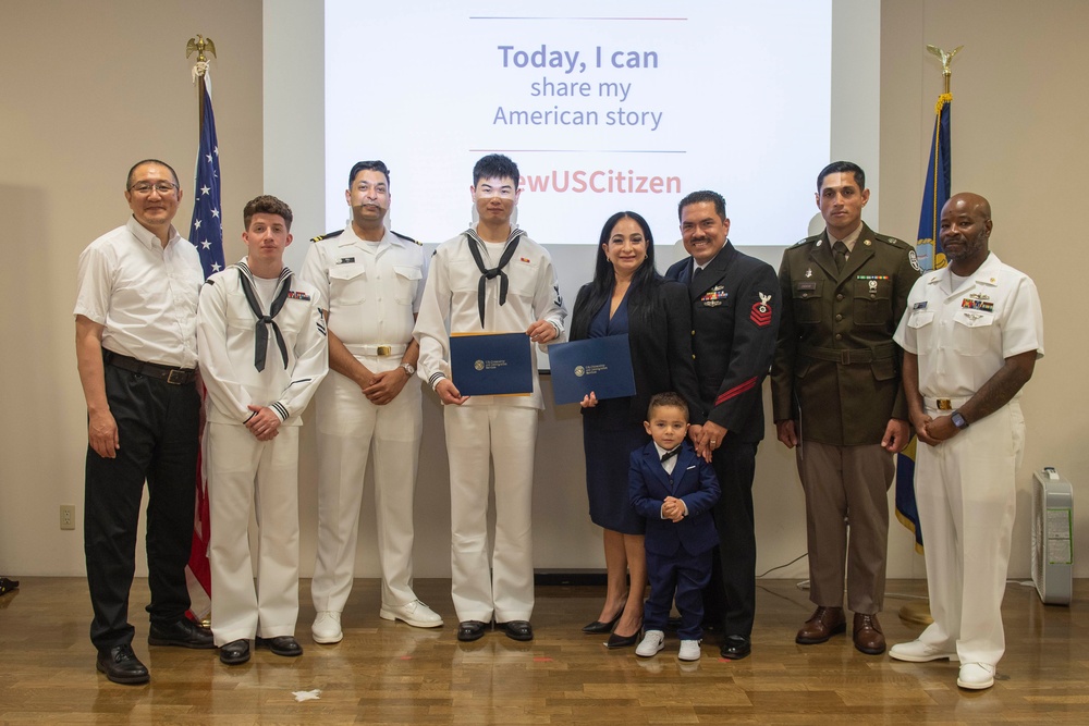 RLSO WESTPAC Hosts Naturalization Ceremony Aboard CFAY