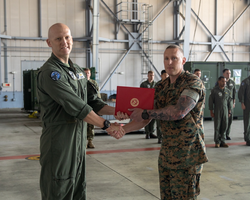 VMFA-214 Sgt. Maj. Yeaman Reenlistment Ceremony