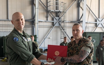VMFA-214 Sgt. Maj. Yeaman Reenlistment Ceremony
