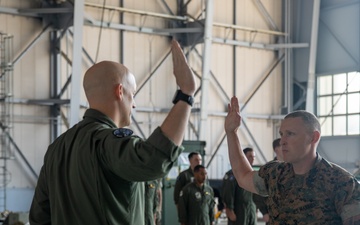 VMFA-214 Sgt. Maj. Yeaman Reenlistment Ceremony