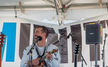 Musician 2nd Class Daniel Caton Performs at 2025 Haleiwa Arts Festival