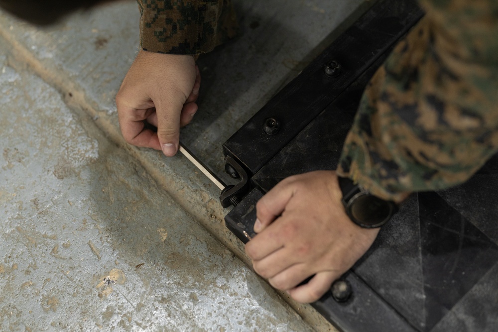 CLB 15 Marines Assemble Weightlifting Platforms During Koa Moana 25