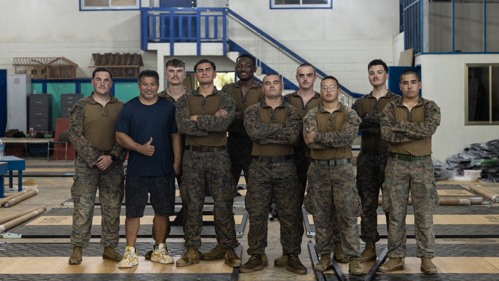 CLB 15 Marines Assemble Weightlifting Platforms During Koa Moana 25